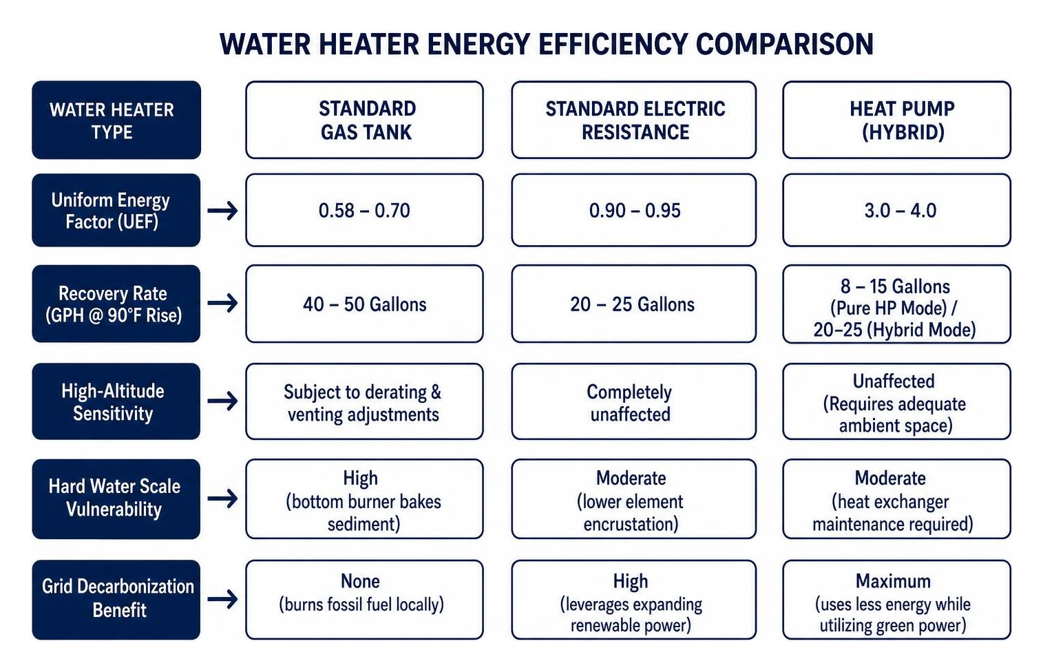 Water heater energy efficiency diagram Water heater energy efficiency diagram