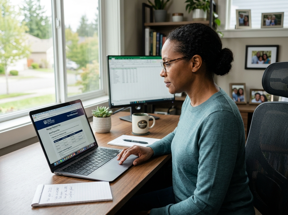 Taxpayer using IRS portal to manage payment plan - direct debit installment agreement