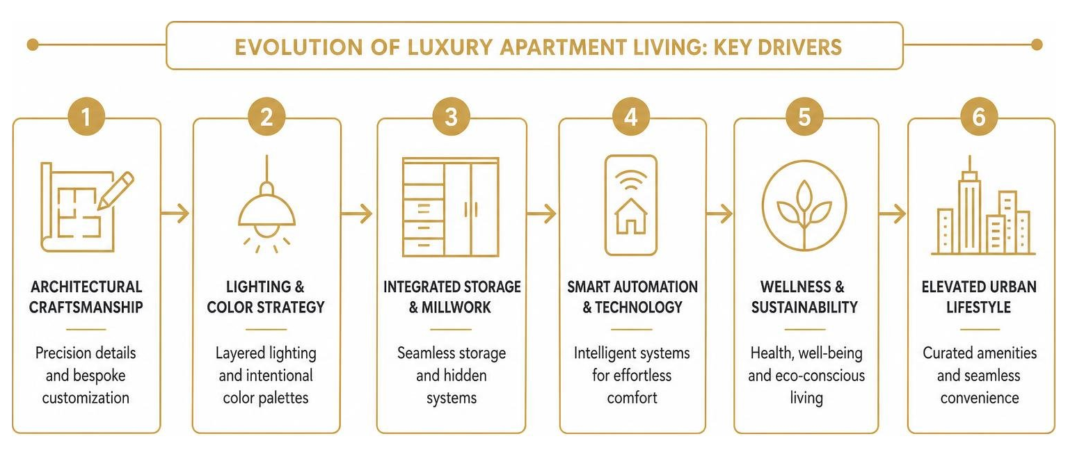 Evolution of luxury apartment living key drivers