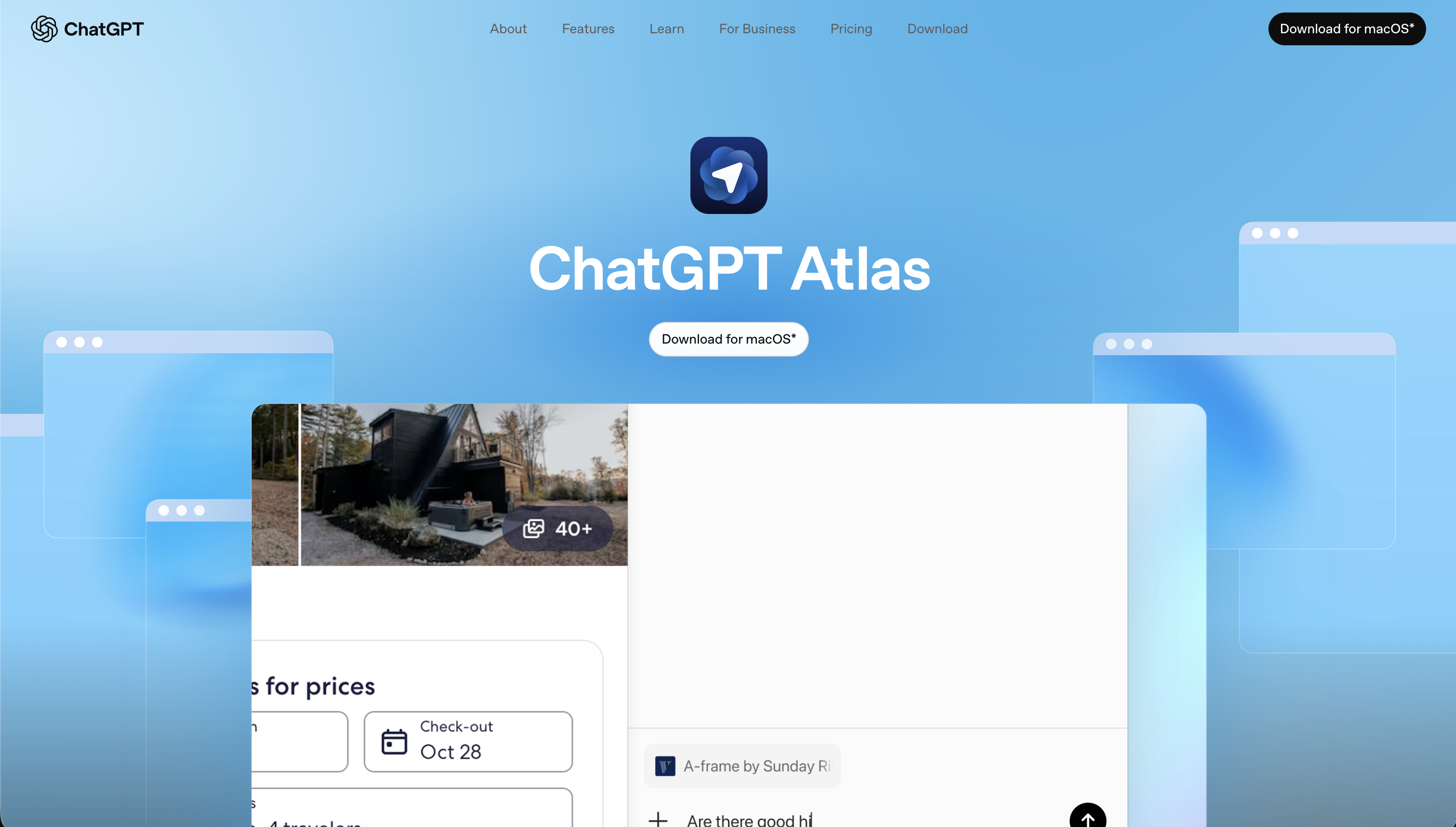 ChatGPT Atlas screenshot 1