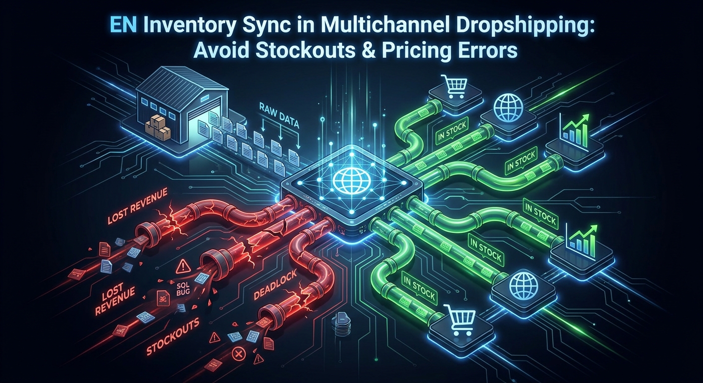 Inventory sync dropshipping multichannel automation dashboard connecting Allegro WooCommerce eMAG and Erli marketplaces