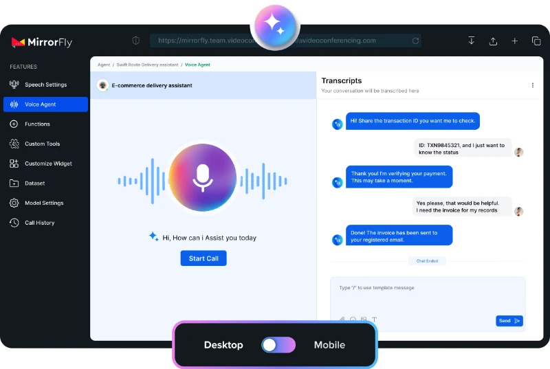 MirrorFly AI Voice Agent