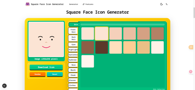 Square Face Icon Generator preview