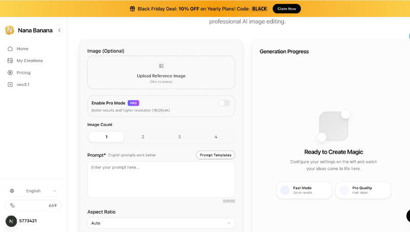 Nana Banana Pro AI Editor
