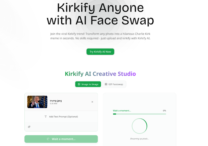 Kirkify AI FaceSwap Generator