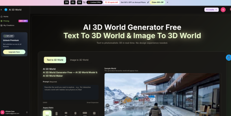 AI 3D World preview