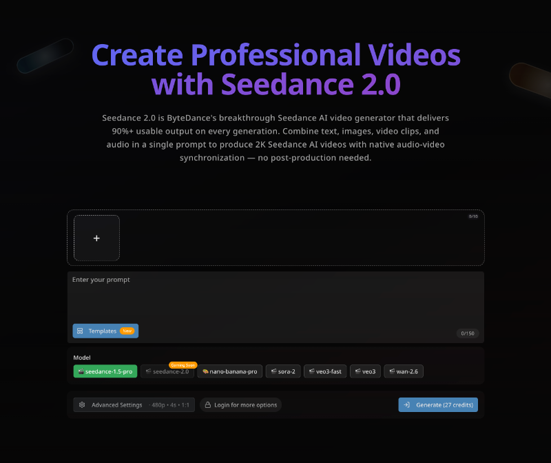 Seedance 2.0 Video Studio preview
