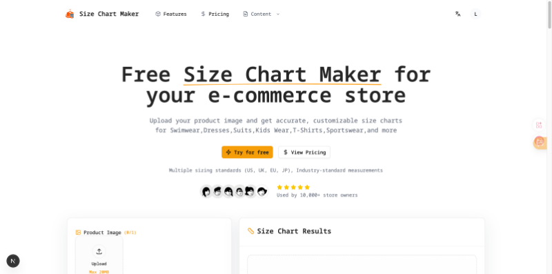 Size Chart Maker preview