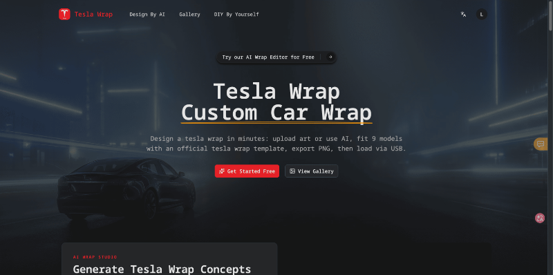 Tesla Wrap preview