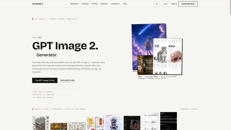 GPT Image 2 Free Generator preview