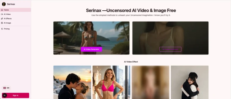 Serinax AI Generator preview