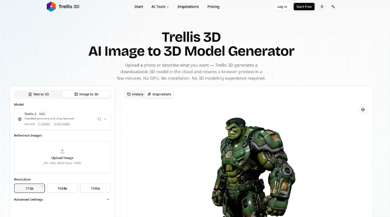 Trellis 3D preview