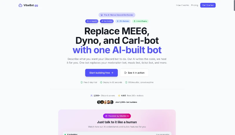 VibeBot preview