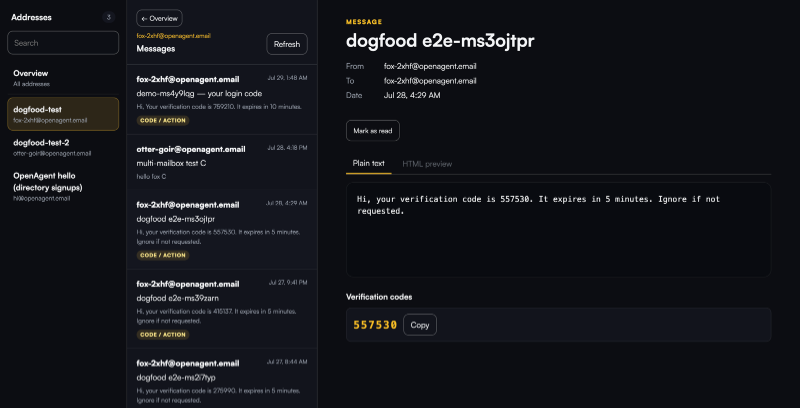 openagent.email preview