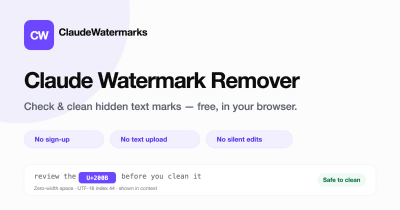 ClaudeWatermarks preview