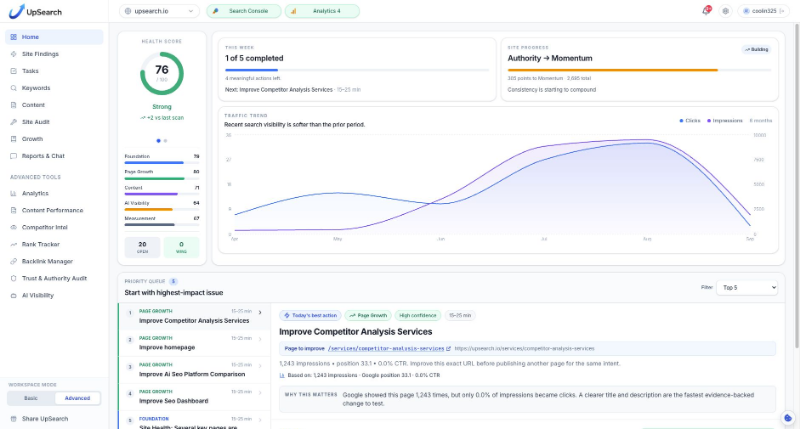 UpSearch preview