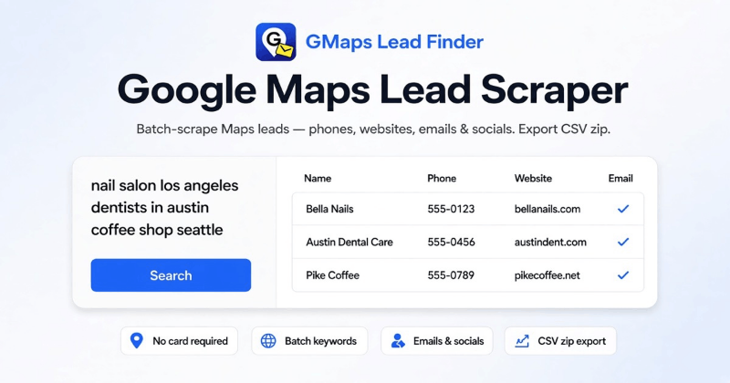 Google Maps Lead Scraper preview