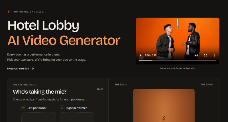 Hotel Lobby AI Video Generator preview