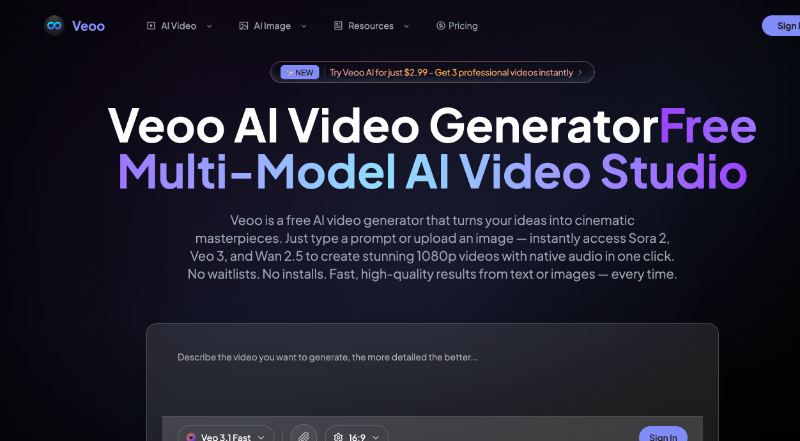 Veoo AI Video Generator preview
