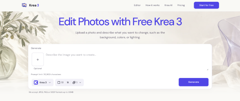 Krea 3 – Edit Photos With Text preview