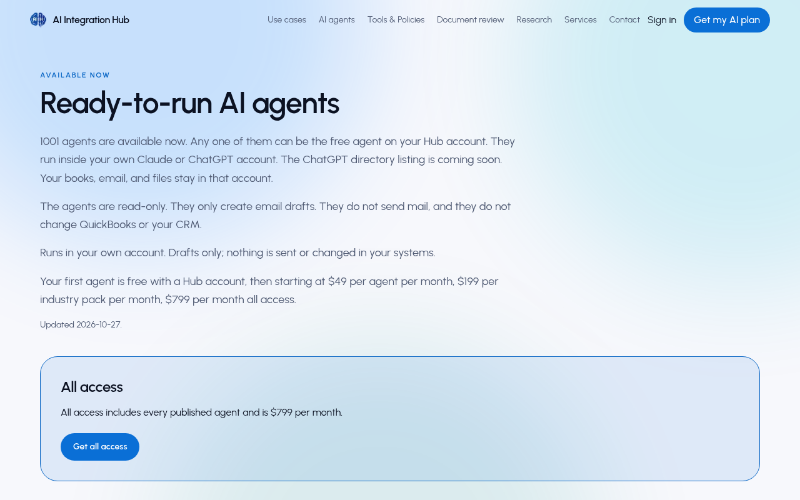 The AI Integration Hub preview