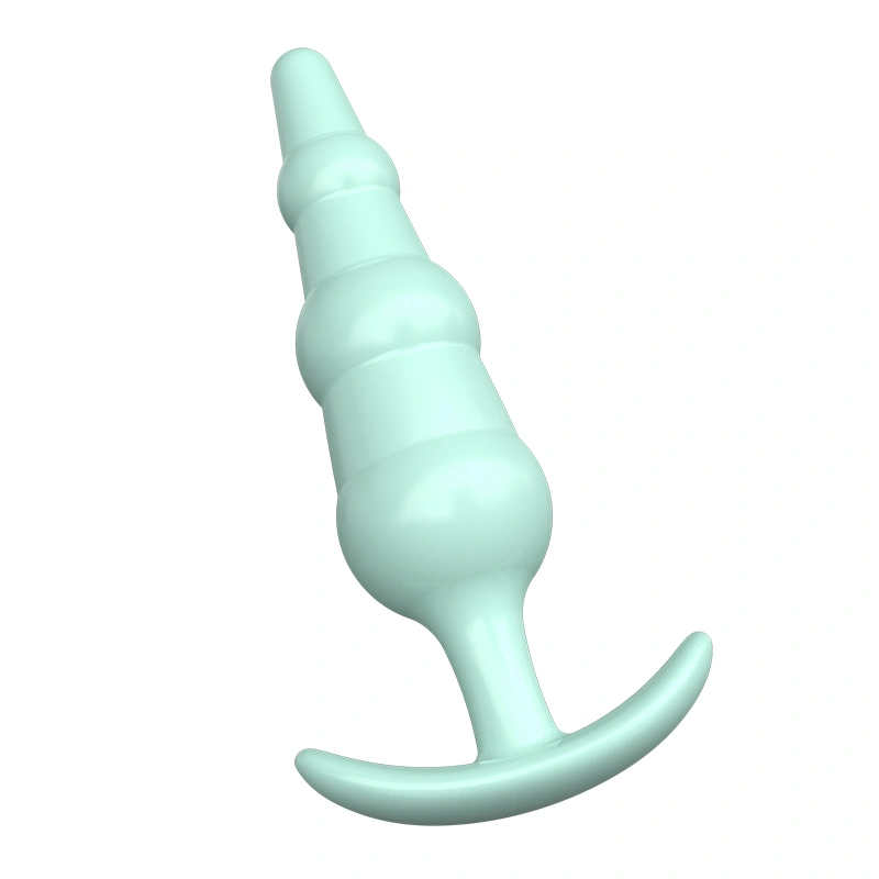 Вид под углом светло-зелёной пробки MELEON Butt Plug Wild