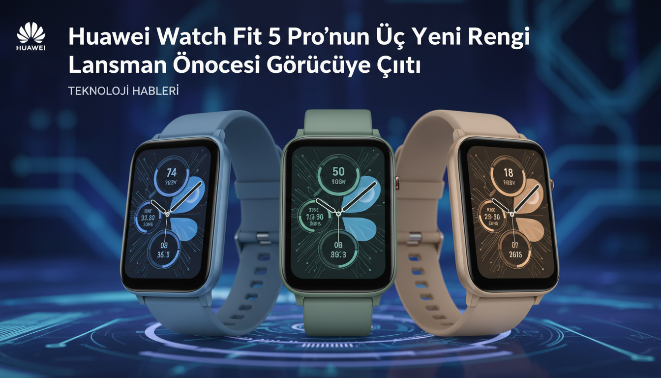 Huawei Watch Fit 5 Pro’nun Üç Yeni Rengi Lansman Öncesi Görücüye Çıktı