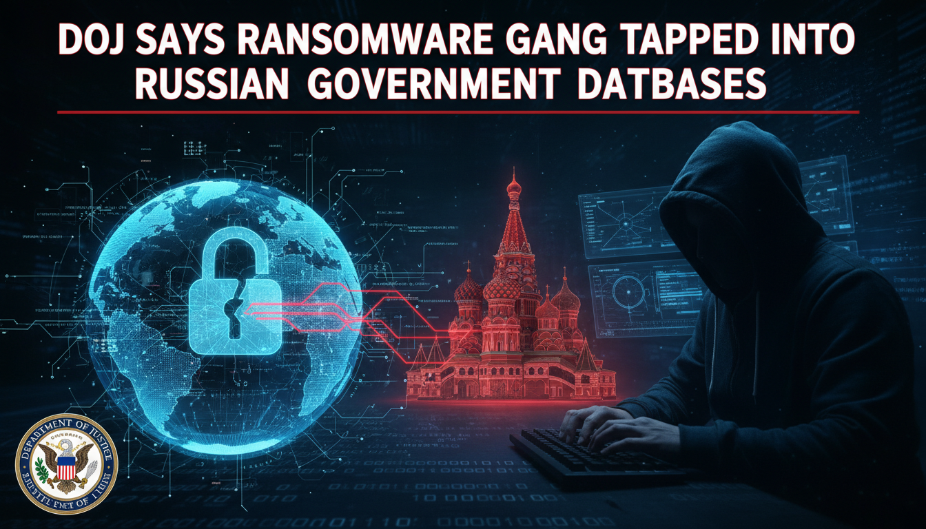 DOJ says ransomware gang tapped into Russian government databases