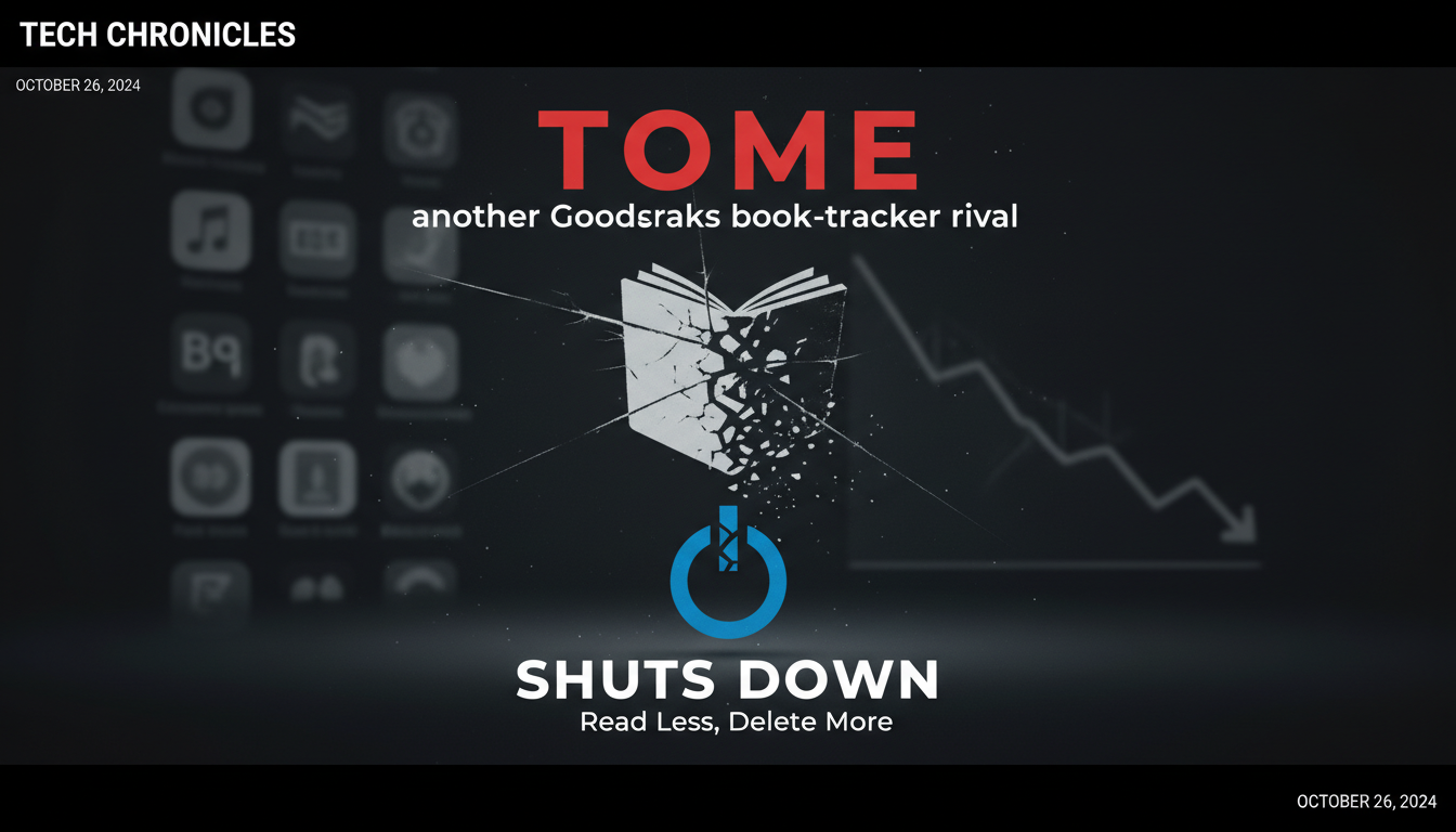 Tome, another Goodreads book-tracker rival, shuts down