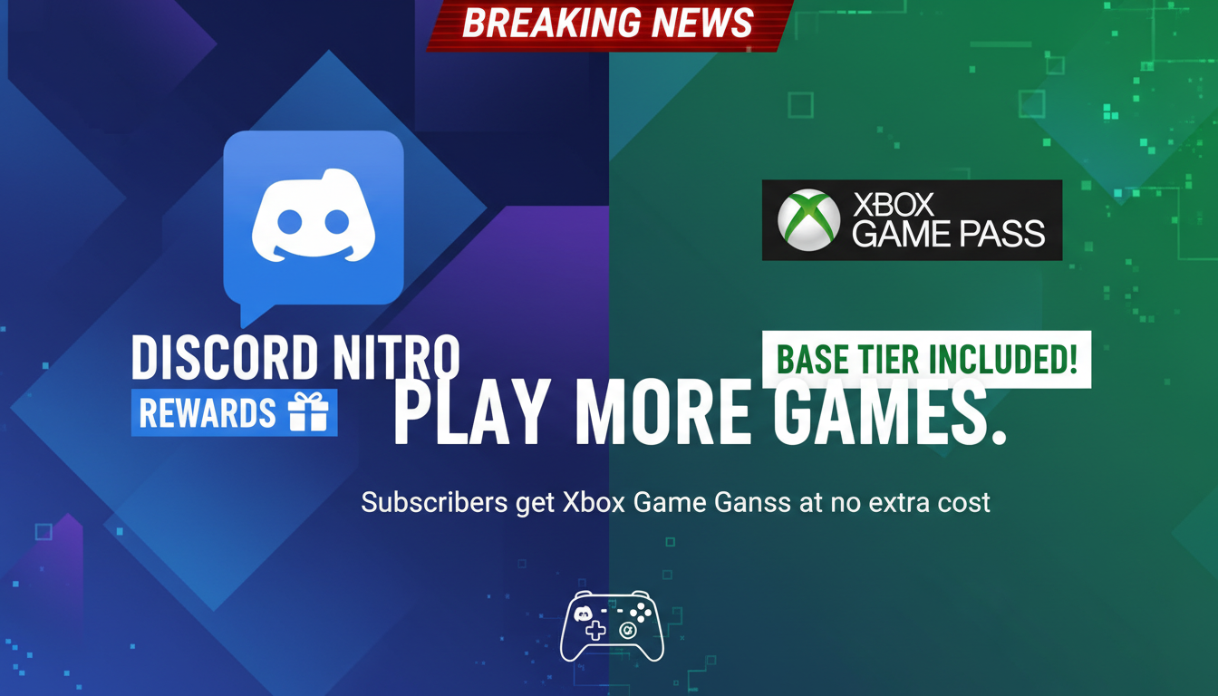 Discord launches Nitro Rewards, giving subscribers access to the base tier of Xbox Game Pass for no extra cost
