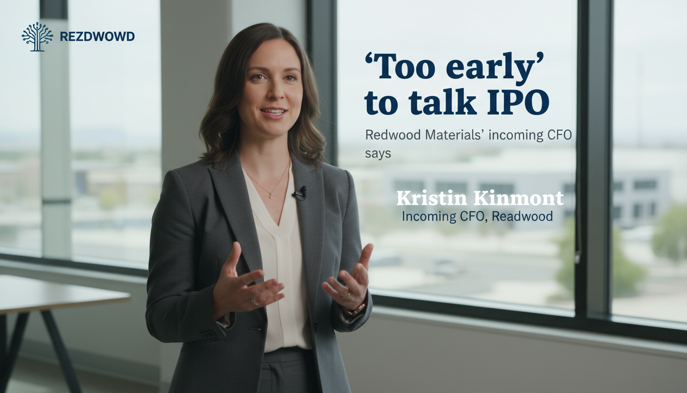 ‘Too early’ to talk IPO, Redwood Materials’ incoming CFO says