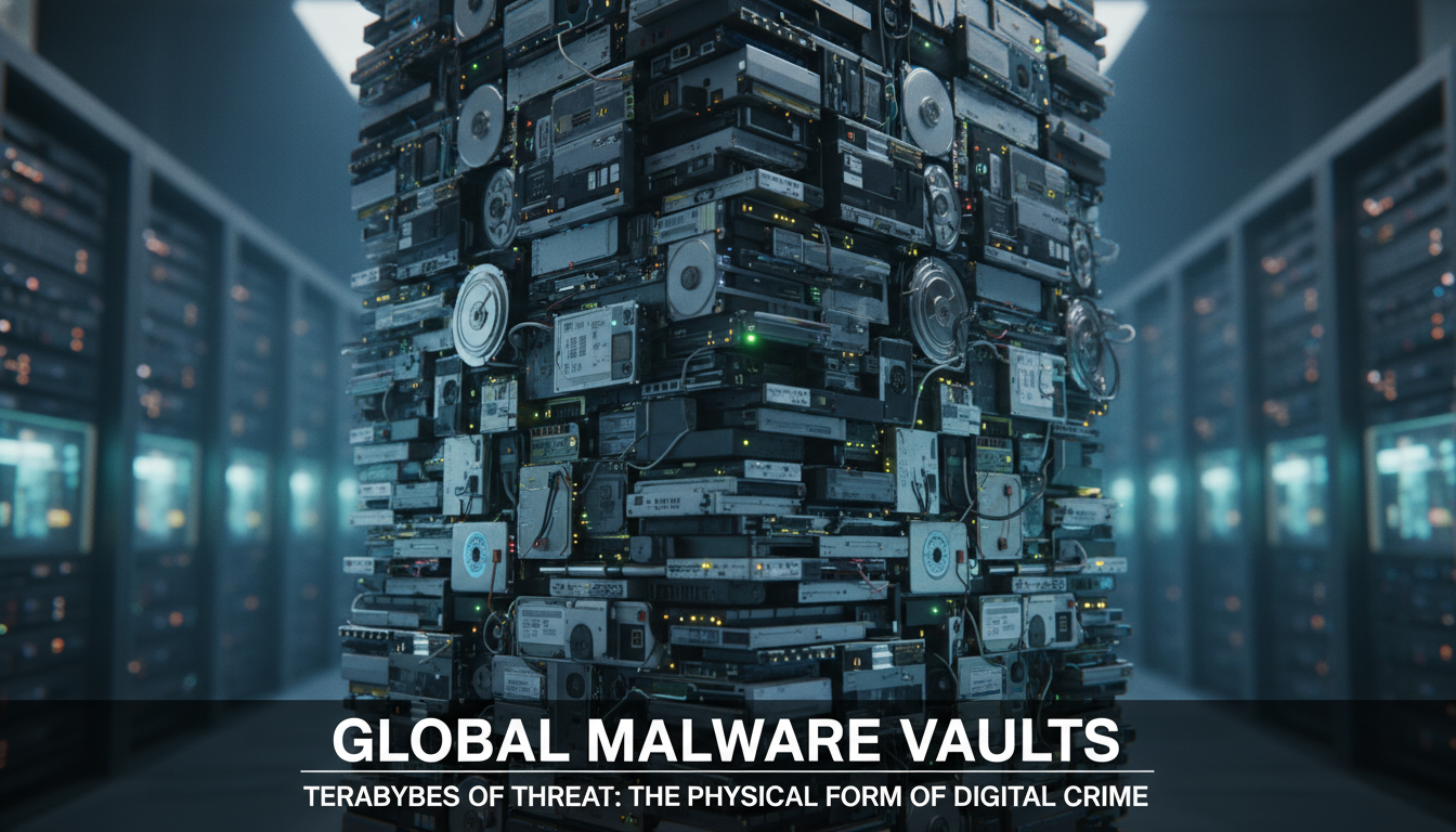 This is what some of the world’s largest banks of malware look like stacked as hard drives