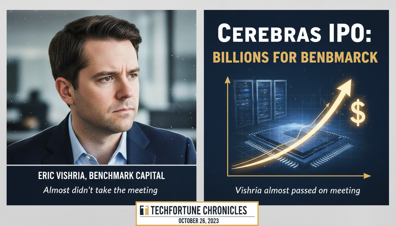 Cerebras IPO makes billions for Benchmark but VC Eric Vishria almost didn’t take the meeting