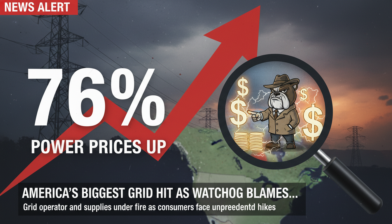Power prices are up 76% on America’s biggest grid, and a watchdog is pointing fingers
