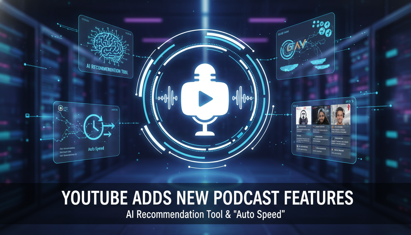 YouTube adds new podcast features, including an AI recommendation tool and ‘Auto speed’
