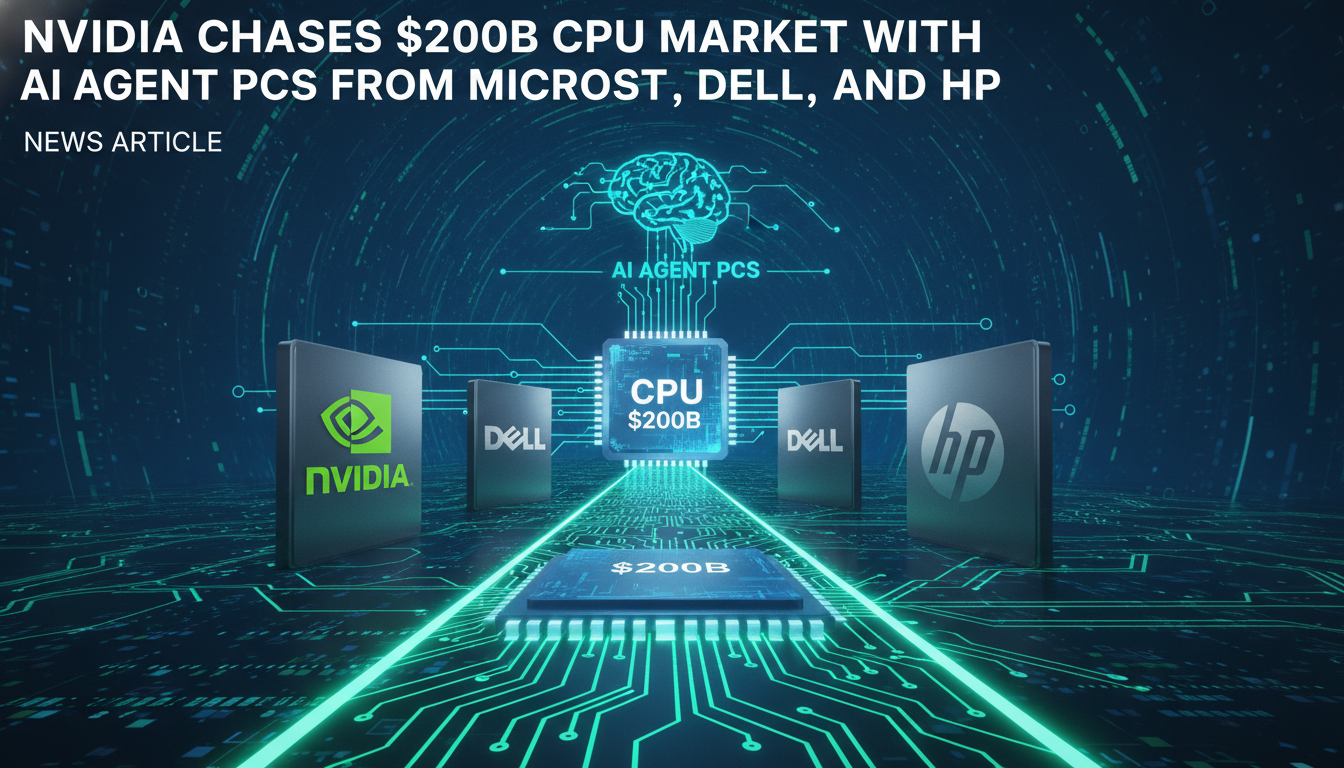Nvidia chases $200B CPU market with AI agent PCs from Microsoft, Dell, and HP