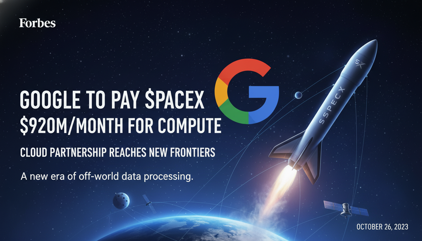Google will pay SpaceX $920M per month for compute