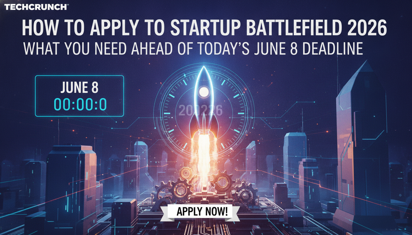 How to apply to Startup Battlefield 2026, what you need ahead of today’s June 8 deadline