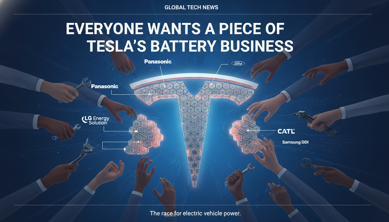 Everyone wants a piece of Tesla’s battery business