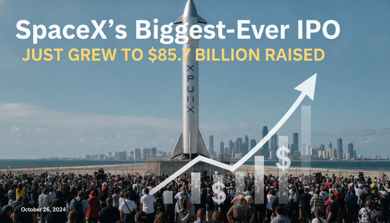 SpaceX’s biggest-ever IPO just grew to $85.7 billion raised