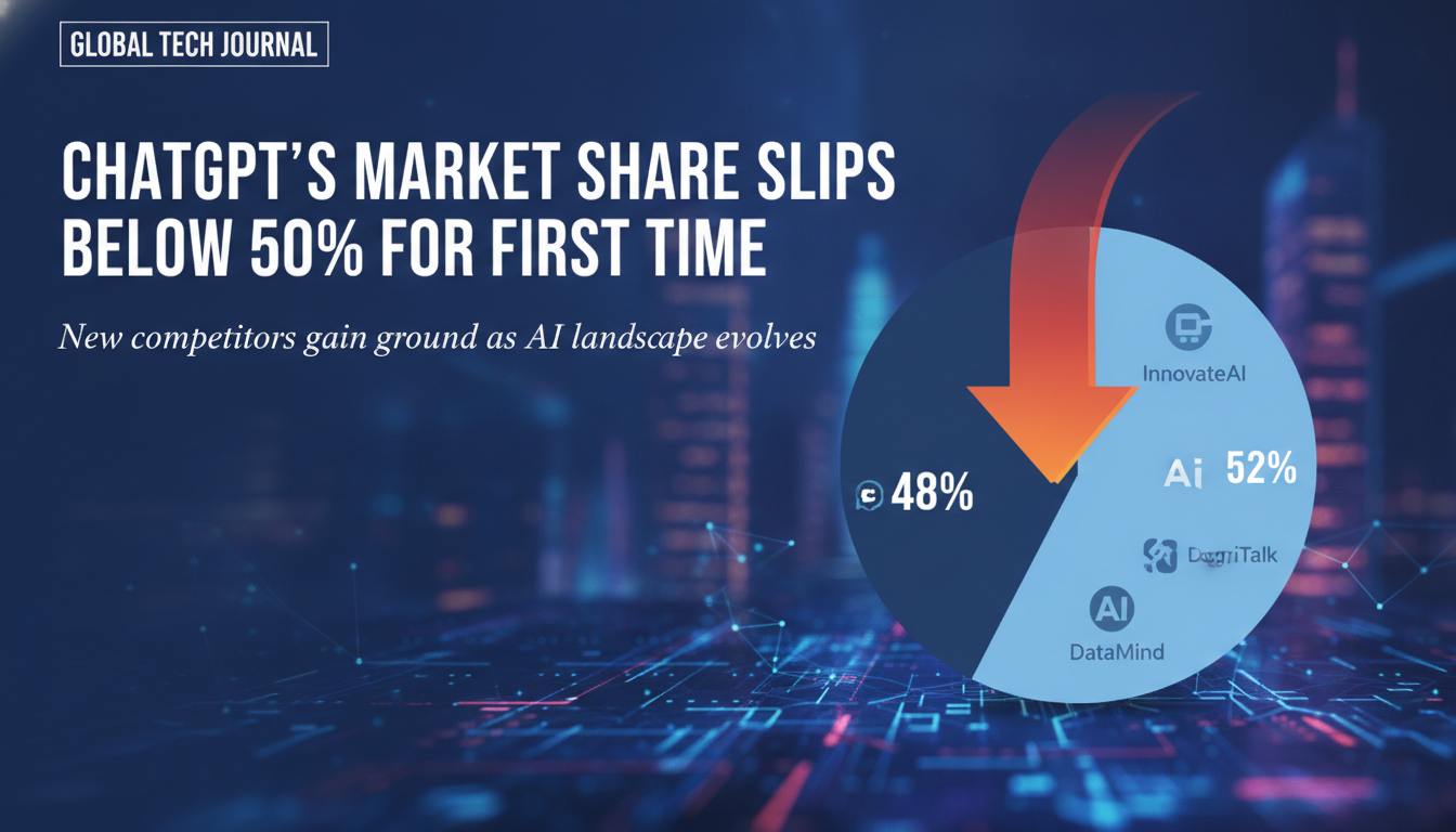ChatGPT’s market share slips below 50% for first time