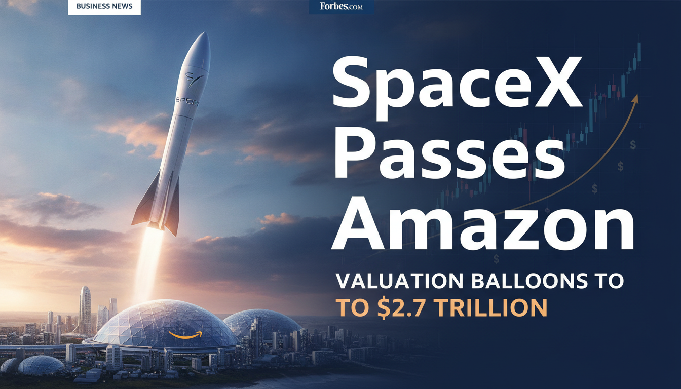 SpaceX passes Amazon as valuation balloons to $2.7T