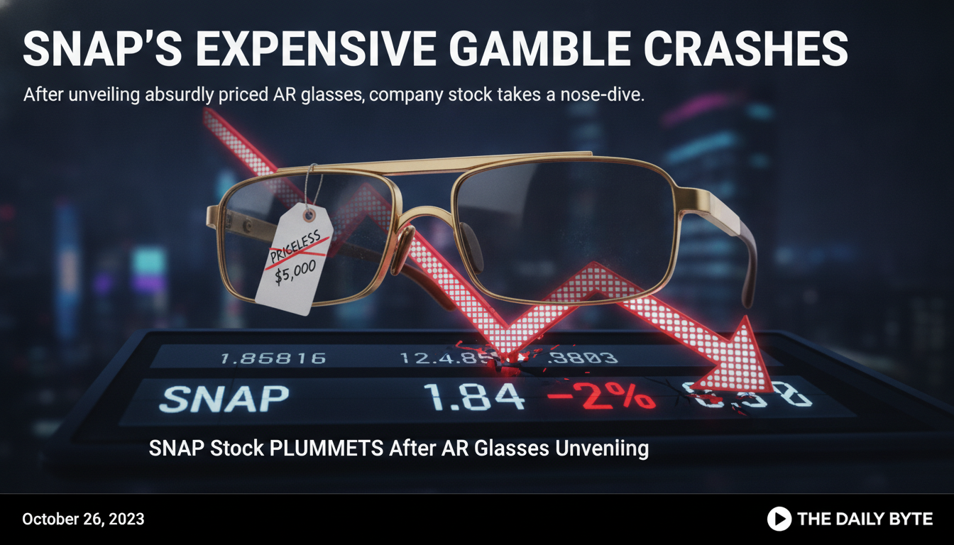 After unveiling ridiculously expensive AR glasses, Snap’s stock takes a dive