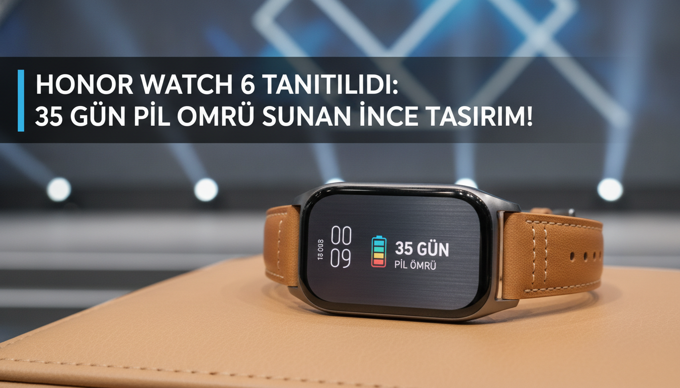 Honor Watch 6 Tanıtıldı: 35 Gün Pil Ömrü Sunan İnce Tasarım!