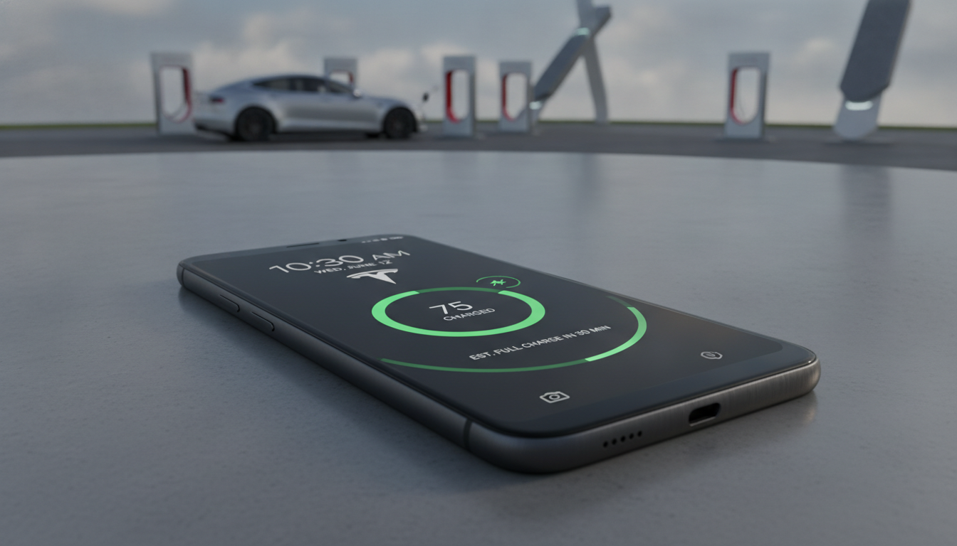 Tesla, Android Kullanıcıları İçin Kilit Ekranında Canlı Şarj Takibi Özelliğini Test Ediyor