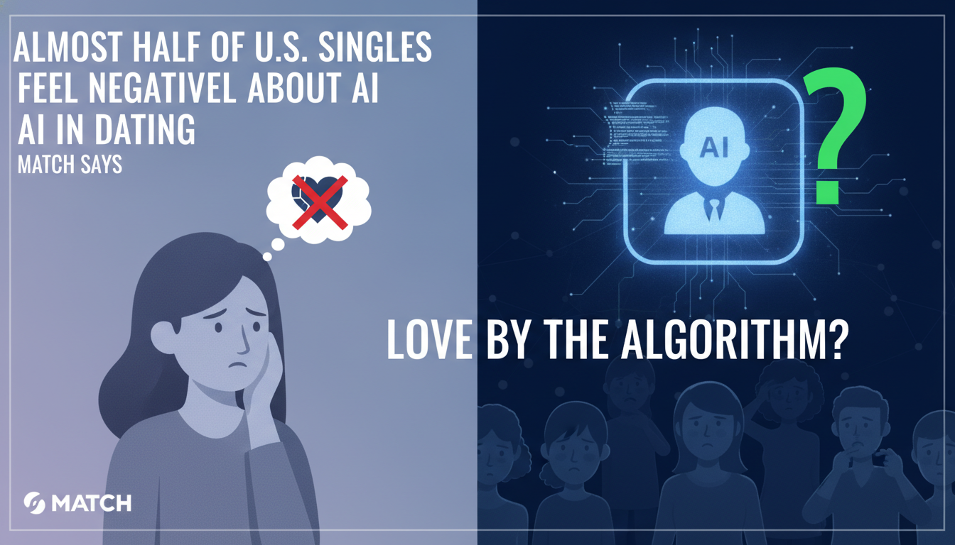 Almost half of U.S. singles feel negatively about AI in dating, Match says