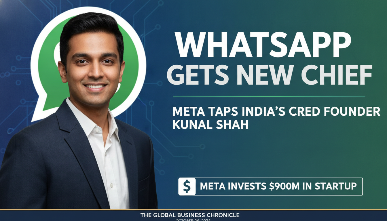 WhatsApp gets new chief as Meta taps India’s CRED founder Kunal Shah, and invests $900M in startup
