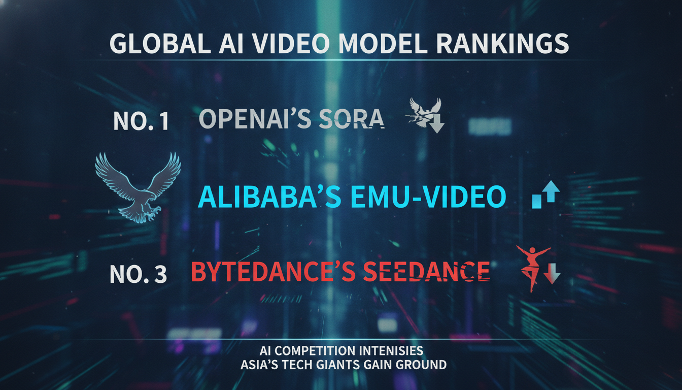 Alibaba's AI video model rises to No. 2 in global rankings, as OpenAI's Sora and ByteDance's Seedance fall away