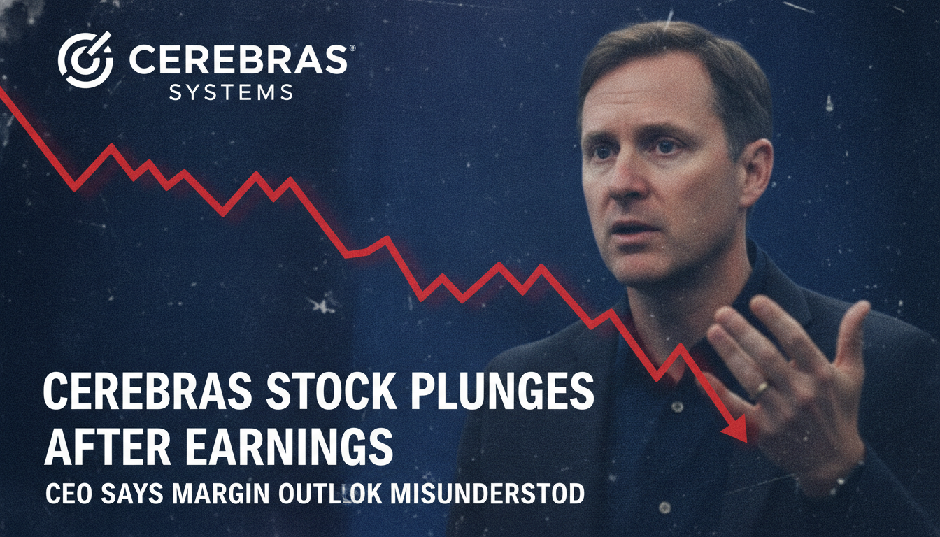 Cerebras stock plunges after earnings as CEO says margin outlook was misunderstood