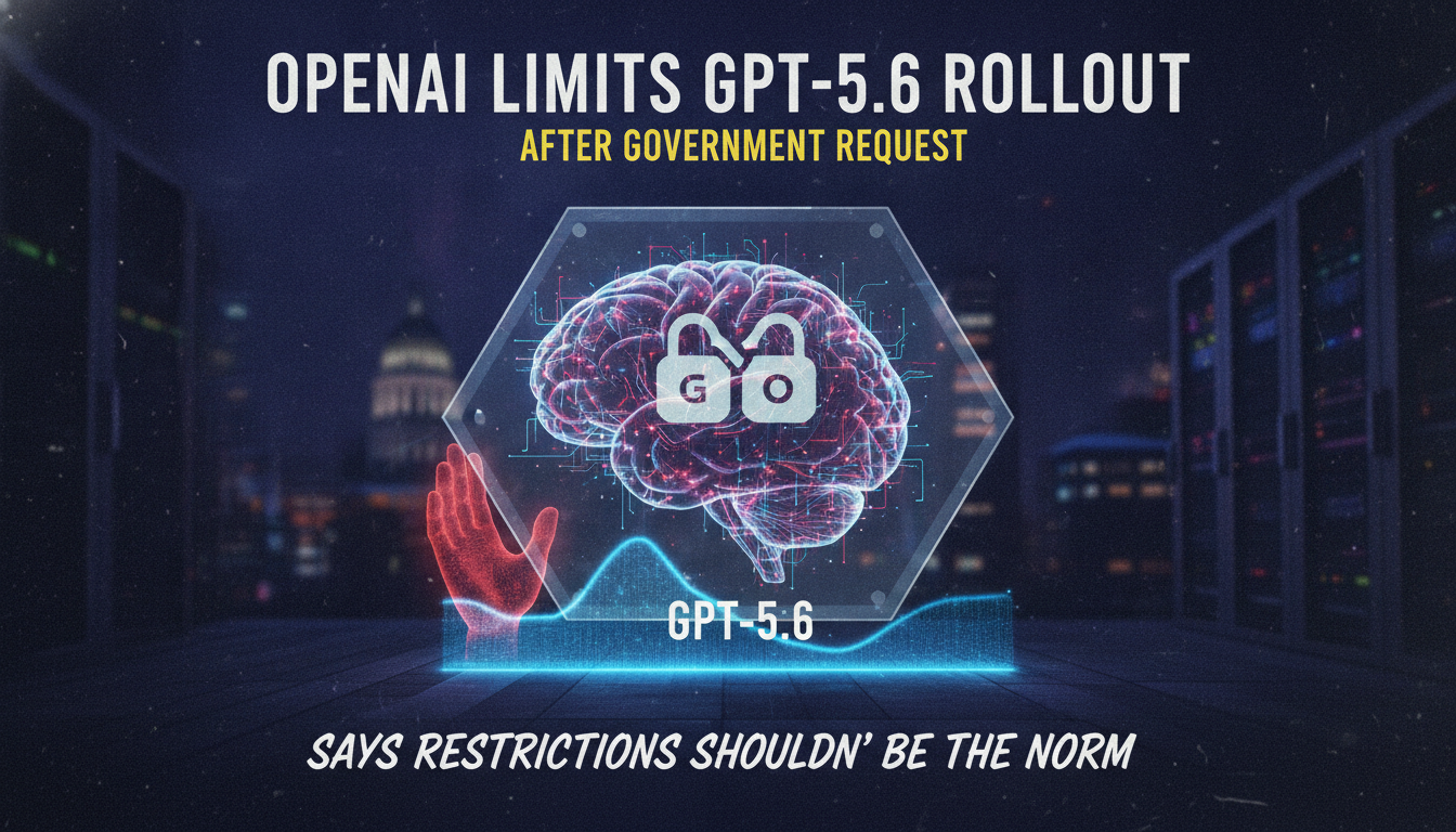 OpenAI limits GPT-5.6 rollout after government request, says restrictions shouldn’t be the norm